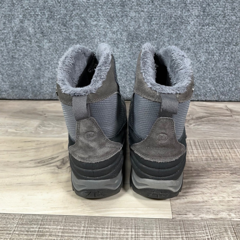 Merrell M-Select DRY Snow Boots Womens 7.5 Suede Waterproof Insulated Zip Black - Picture 2 of 7